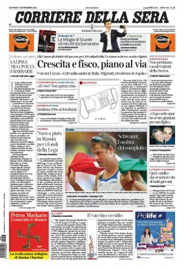 Corriere Della Sera N°20200917 du 17 septembre 2020 à télécharger sur iPad