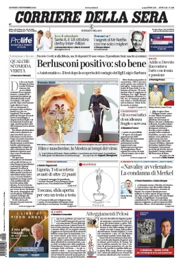Corriere Della Sera N°20200903 du 03 septembre 2020 à télécharger sur iPad