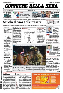 Corriere Della Sera N°20200827 du 27 août 2020 à télécharger sur iPad
