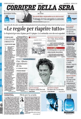 Corriere Della Sera N°20200525 du 25 mai 2020 à télécharger sur iPad