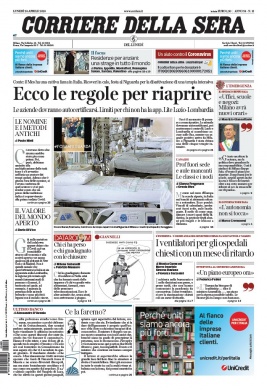 Corriere Della Sera N°20200420 du 20 avril 2020 à télécharger sur iPad