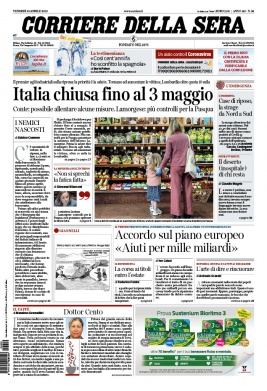 Corriere Della Sera N°20200410 du 10 avril 2020 à télécharger sur iPad
