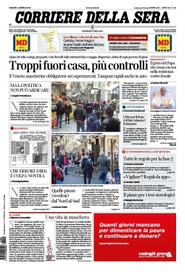 Corriere Della Sera N°20200404 du 04 avril 2020 à télécharger sur iPad