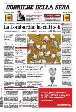 Corriere Della Sera N°20200403 du 03 avril 2020 à télécharger sur iPad