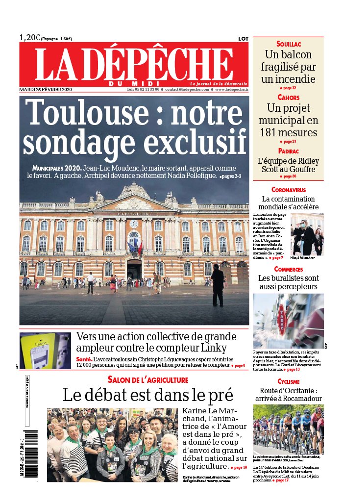 La Dépêche du Midi N°20200225 du 25 février 2020 à télécharger sur iPad