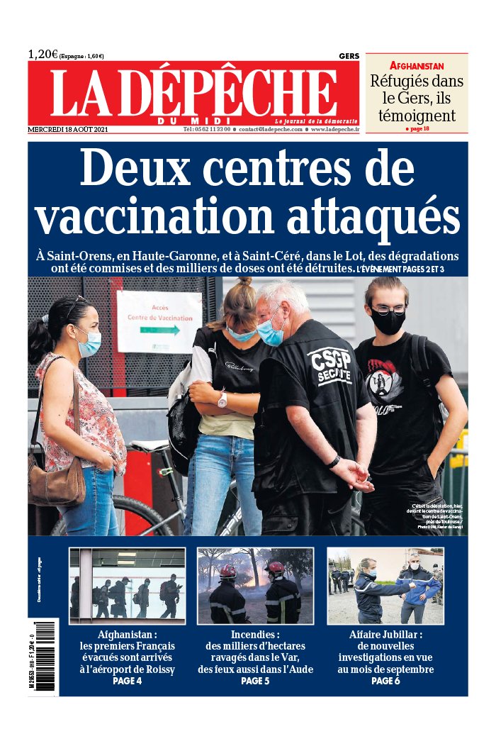 La Dépêche du Midi N°20210818 du 18 août 2021 à télécharger sur iPad