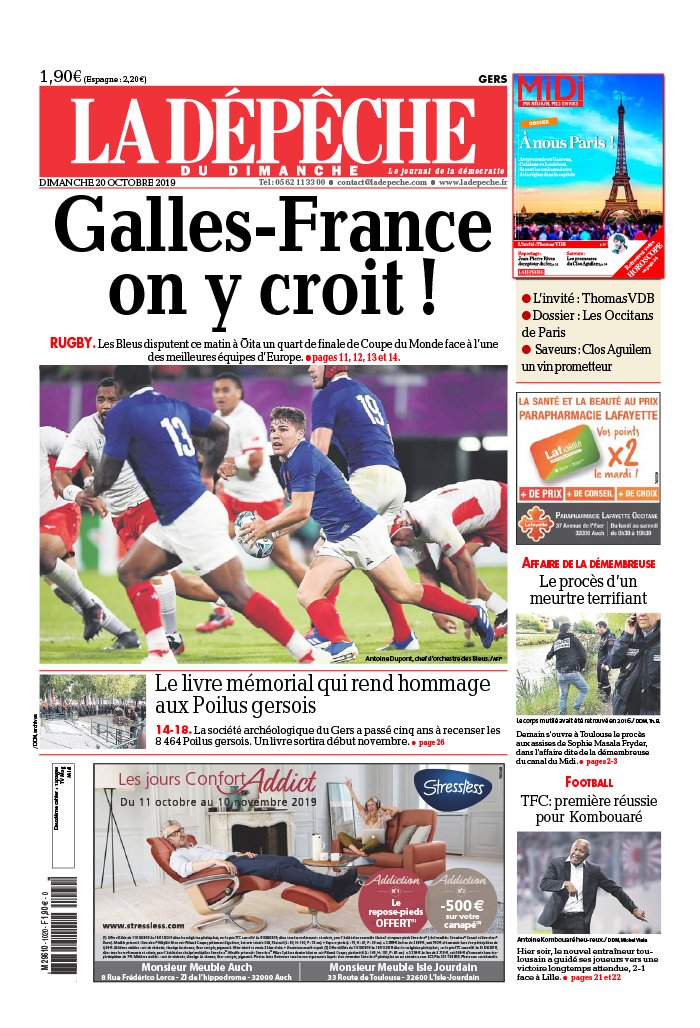 La Dépêche du Midi 20 octobre 2019 Abonnement à La Dépêche du Midi Pas Cher avec le BOUQUET ePresse.fr