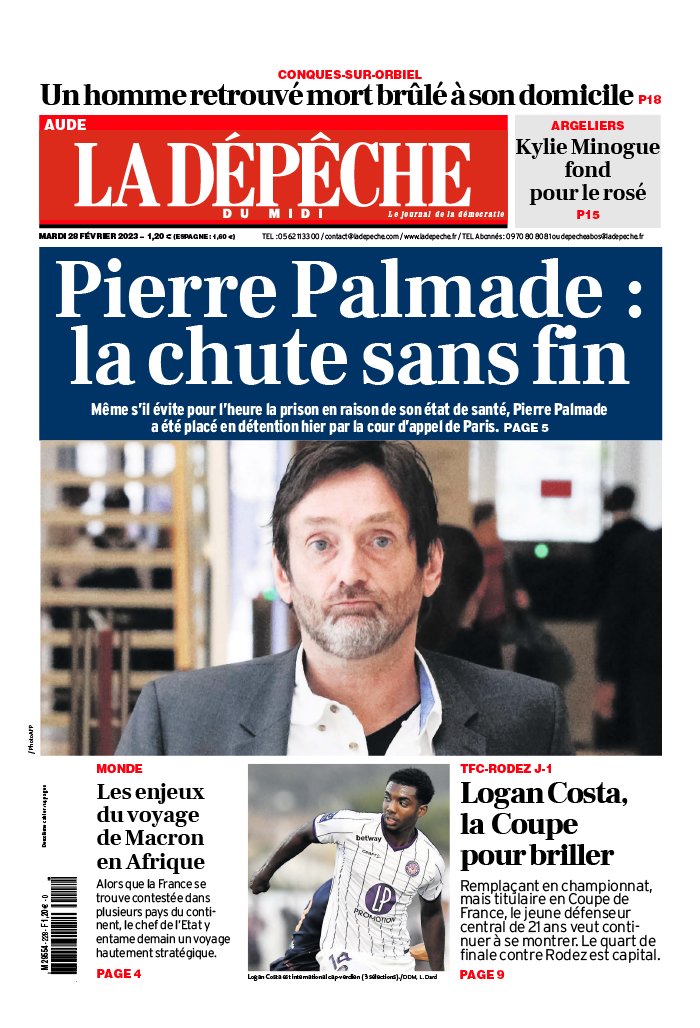 La Dépêche du Midi N°20230228 du 28 février 2023 à télécharger sur iPad