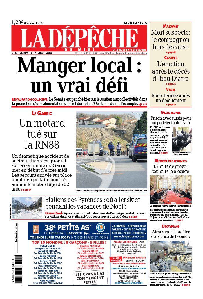 La Dépêche du Midi N°20191220 du