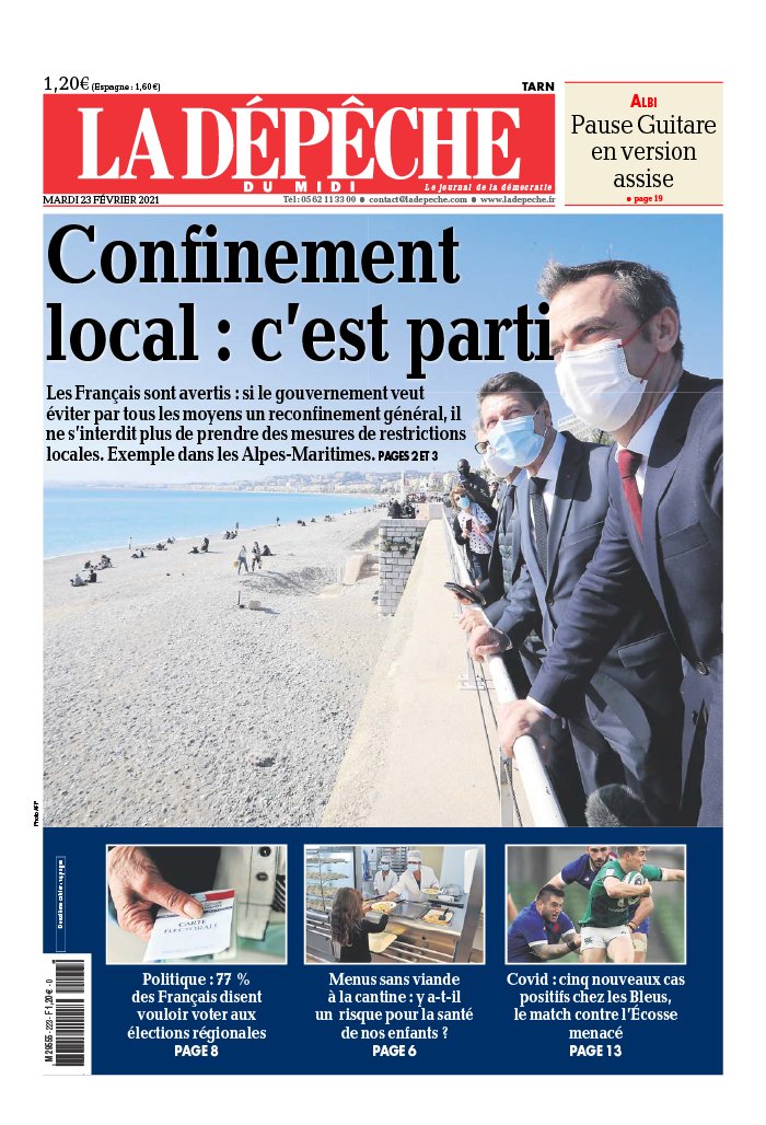 La Dépêche du Midi 23 février 2021 La Dépêche du Midi N°20210223 du 23 février 2021 à télécharger sur iPad
