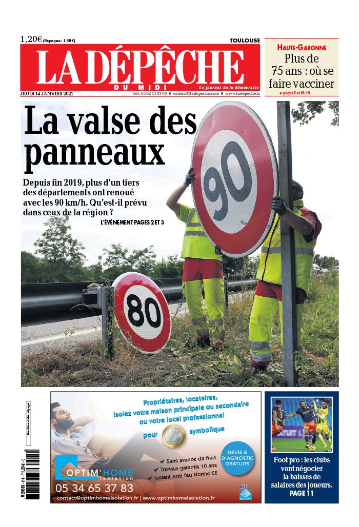 La Dépêche du Midi 14 janvier 2021 La Dépêche du Midi N°20210114 du 14 janvier 2021 à télécharger sur iPad