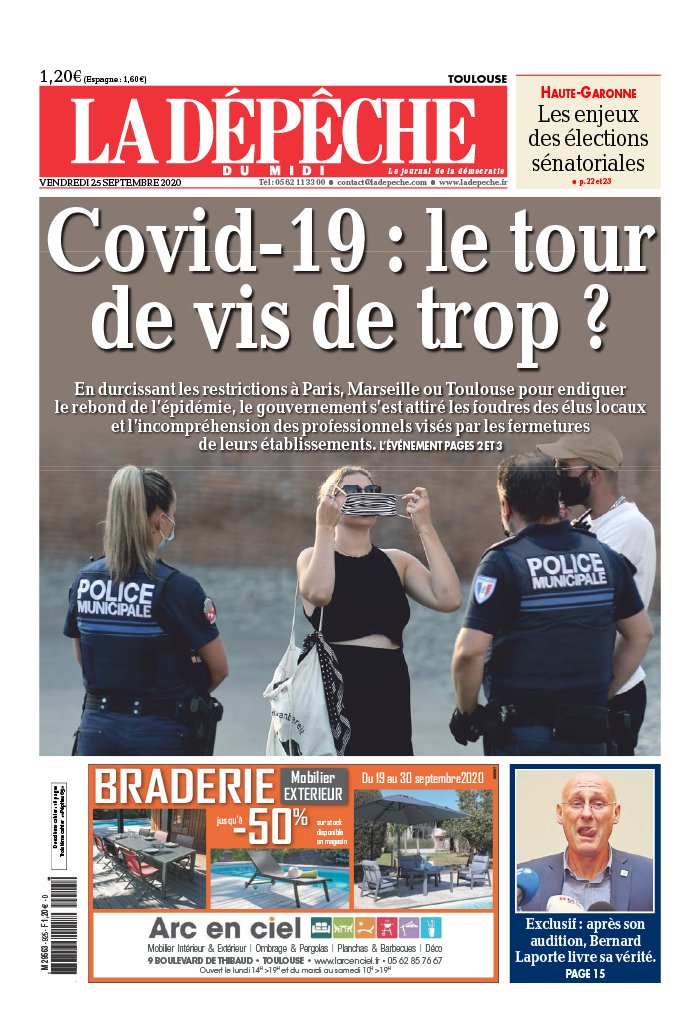 La Dépêche du Midi 25 septembre 2020 Abonnement à La Dépêche du Midi Pas Cher avec le BOUQUET ePresse.fr