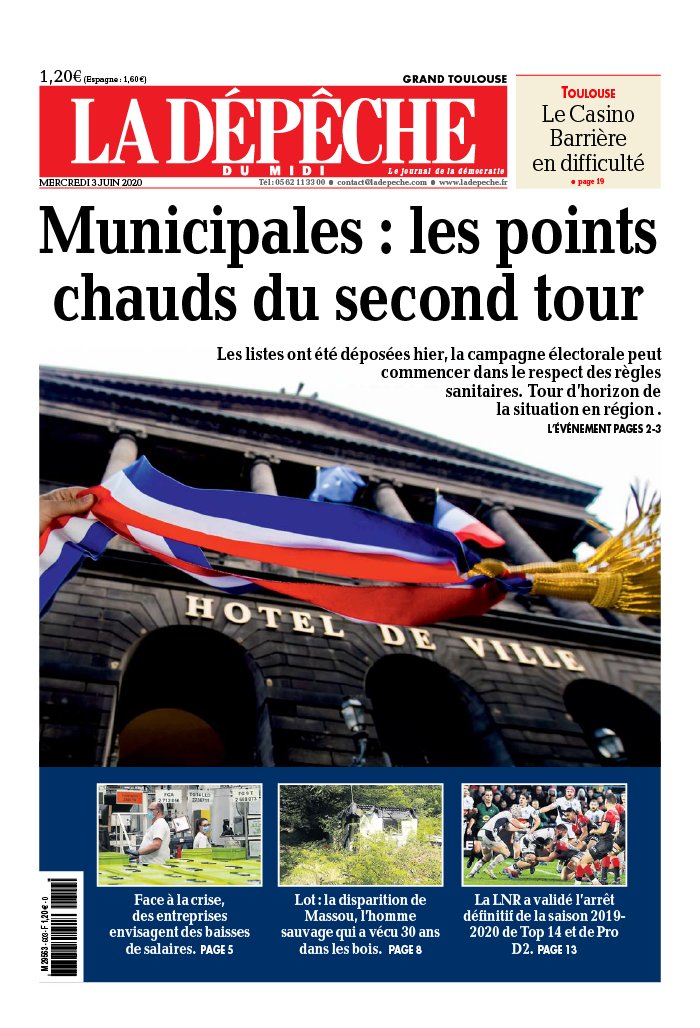 La Dépêche du Midi 03 juin 2020 Abonnement à La Dépêche du Midi Pas Cher avec le BOUQUET ePresse.fr