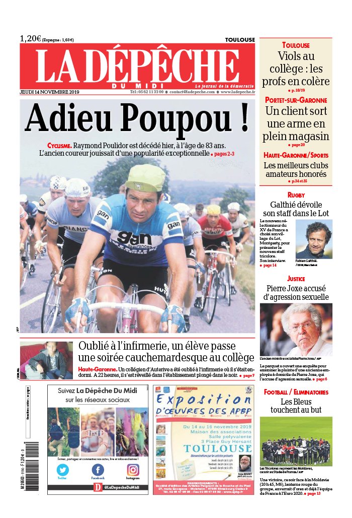 La Dépêche du Midi 14 novembre 2019 Abonnement à La Dépêche du Midi Pas Cher avec le BOUQUET ePresse.fr