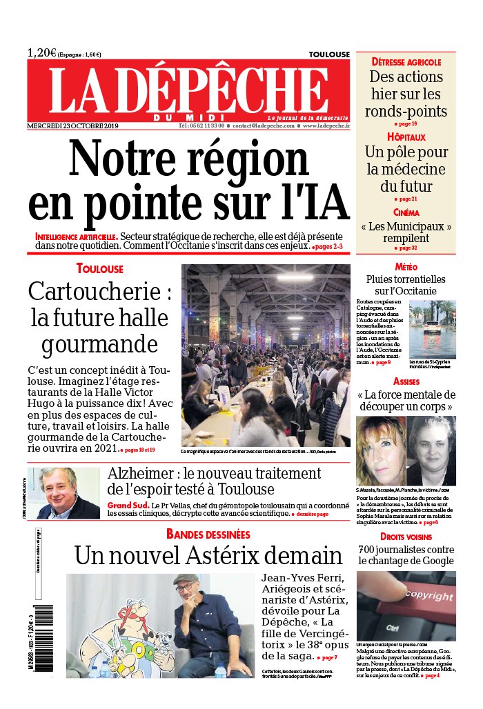La Dépêche du Midi 23 octobre 2019 Abonnement à La Dépêche du Midi Pas Cher avec le BOUQUET ePresse.fr