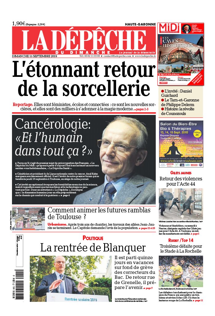 La Dépêche du Midi 15 septembre 2019 La Dépêche du Midi N°20190915 du 15 septembre 2019 à télécharger sur iPad