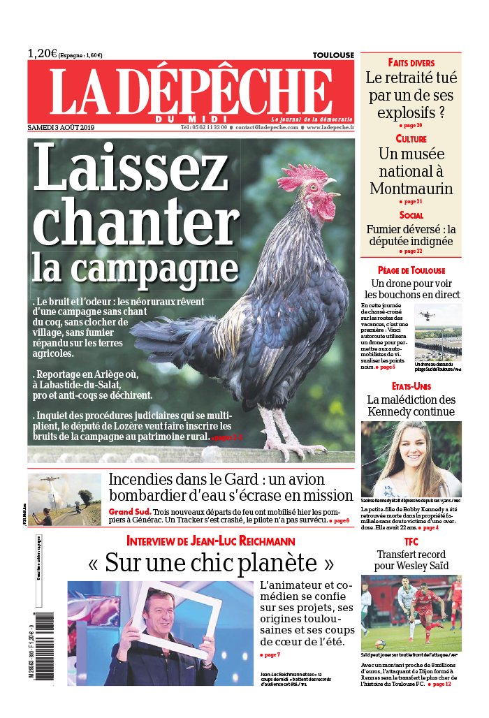 La Dépêche du Midi N°20190803 du 03 août 2019 à télécharger sur iPad