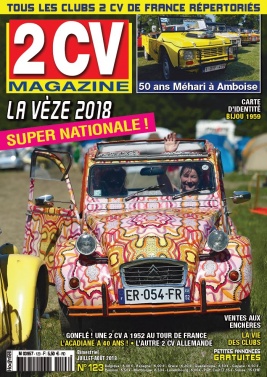 2 CV Magazine N°123 du 11 juillet 2018 à télécharger sur iPad