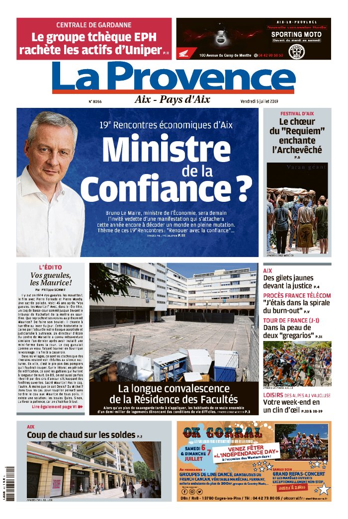 La Provence N°20190705 du 05 juillet 2019 à télécharger sur iPad