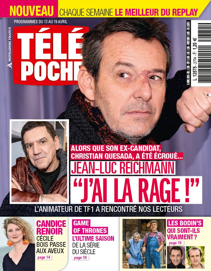 Télé Poche 08 avril 2019 Télé Poche N°2774 du 08 avril 2019 à télécharger sur iPad