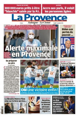 La Provence N°20201107 du 07 novembre 2020 à télécharger sur iPad