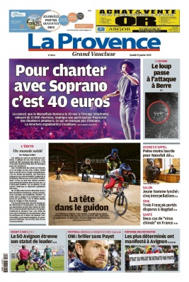 La Provence N°20200125 du 25 janvier 2020 à télécharger sur iPad