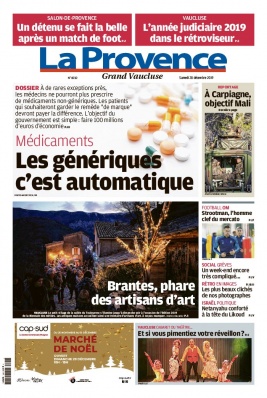 La Provence N°20191228 du 28 décembre 2019 à télécharger sur iPad