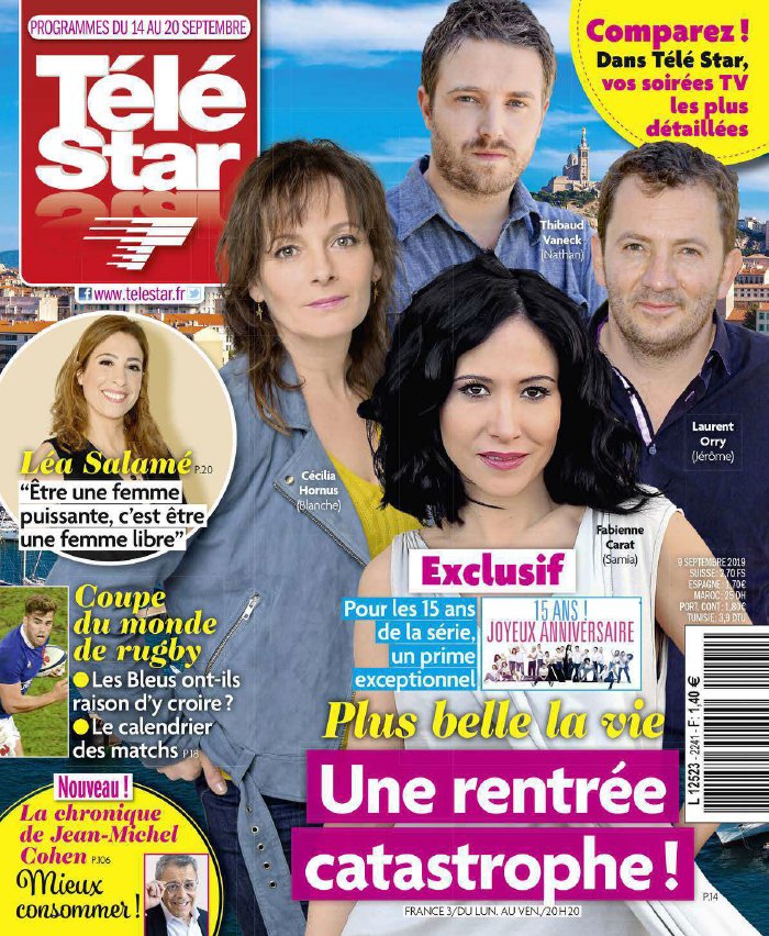 Télé Star 09 septembre 2019 Télé Star N°2241 du 09 septembre 2019 à télécharger sur iPad