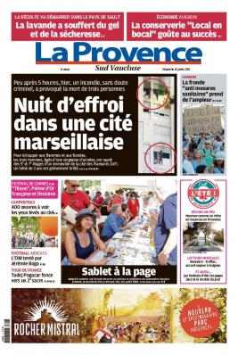 La Provence N°20210718 du 18 juillet 2021 à télécharger sur iPad