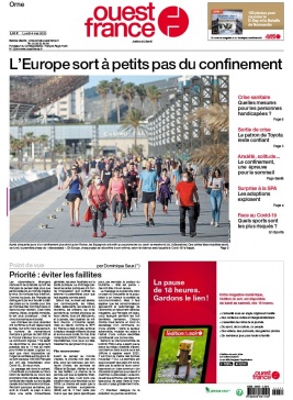 Ouest-France N°20200504 du 04 mai 2020 à télécharger sur iPad
