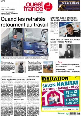 Ouest-France N°20191010 du 10 octobre 2019 à télécharger sur iPad