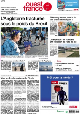 Ouest-France N°20190925 du 25 septembre 2019 à télécharger sur iPad