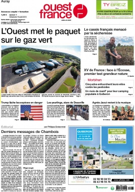 Ouest-France N°20190817 du 17 août 2019 à télécharger sur iPad
