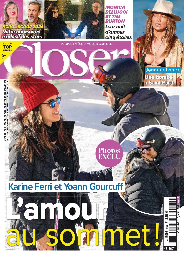 Closer N°969 du 05 janvier 2024 à télécharger sur iPad