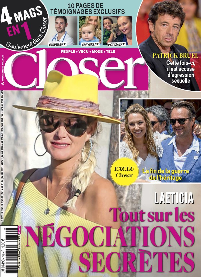Closer 17 octobre 2019 Abonnement à Closer Pas Cher avec le BOUQUET À LA CARTE ePresse.fr