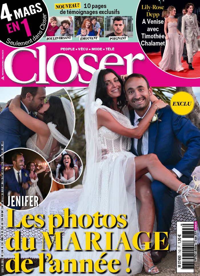 Closer 05 septembre 2019 Closer N°743 du 05 septembre 2019 à télécharger sur iPad