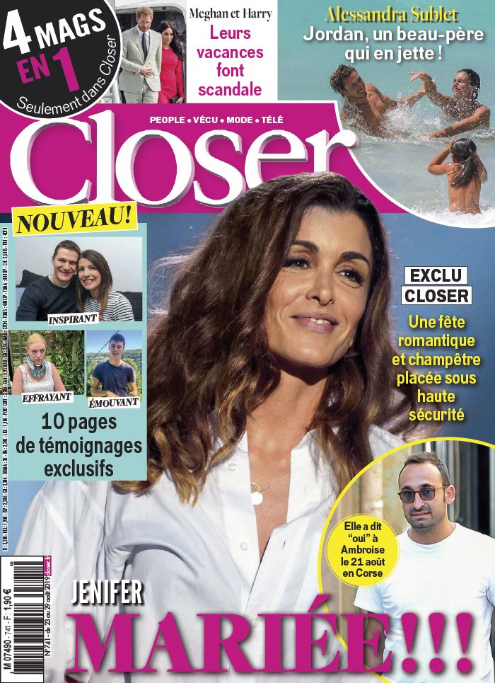 Closer 22 août 2019 Closer N°741 du 22 août 2019 à télécharger sur iPad