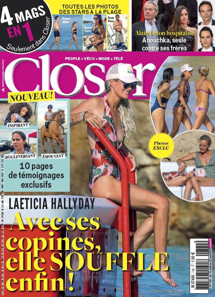 Closer 14 août 2019 Closer N°740 du 14 août 2019 à télécharger sur iPad