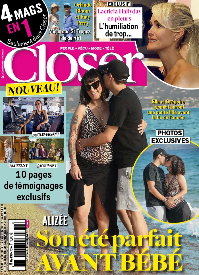 Closer 11 juillet 2019 Closer N°735 du 11 juillet 2019 à télécharger sur iPad