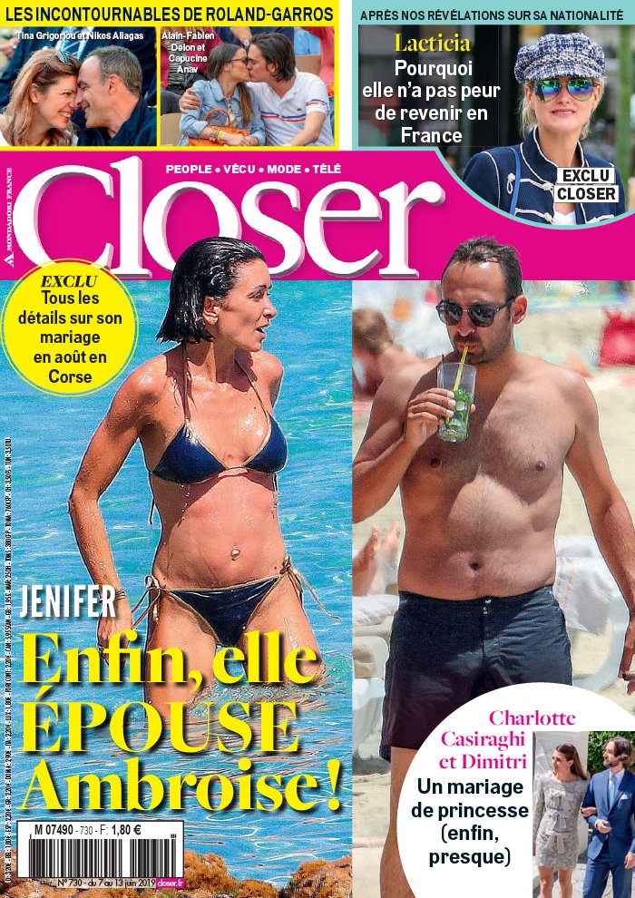 Closer 06 juin 2019 Closer N°730 du 06 juin 2019 à télécharger sur iPad