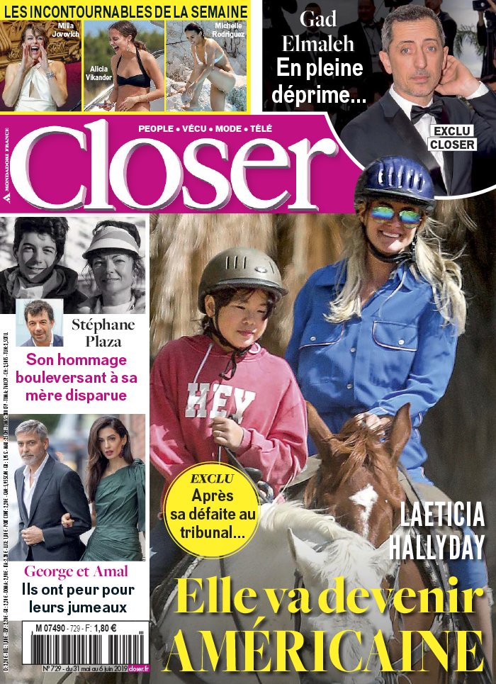 Closer 31 mai 2019 Closer N°729 du 31 mai 2019 à télécharger sur iPad
