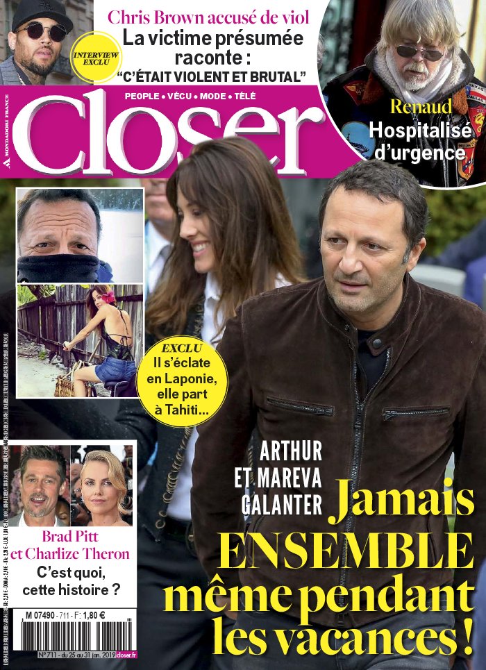 Closer 25 janvier 2019 Closer N°711 du 25 janvier 2019 à télécharger sur iPad