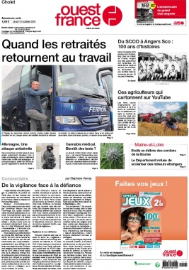 Ouest-France N°20191010 du 10 octobre 2019 à télécharger sur iPad
