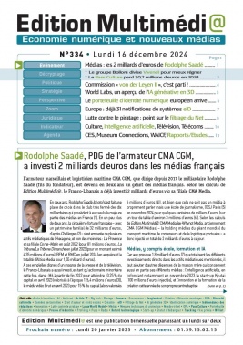 Lisez Edition Multimédi@ du 16 décembre 2024 sur ePresse.fr