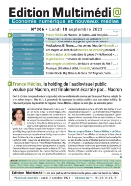 Lisez Edition Multimédi@ du 18 septembre 2023 sur ePresse.fr