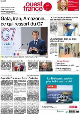 Ouest-France N°20190827 du 27 août 2019 à télécharger sur iPad