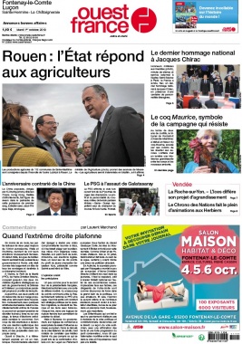 Ouest-France N°20191001 du 01 octobre 2019 à télécharger sur iPad