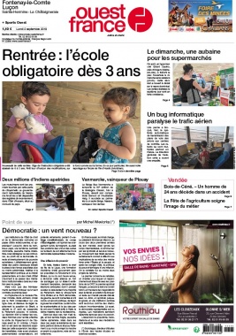 Ouest-France N°20190902 du 02 septembre 2019 à télécharger sur iPad