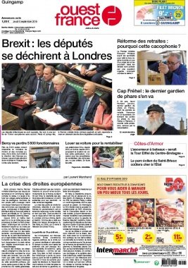 Ouest-France N°20190905 du 05 septembre 2019 à télécharger sur iPad