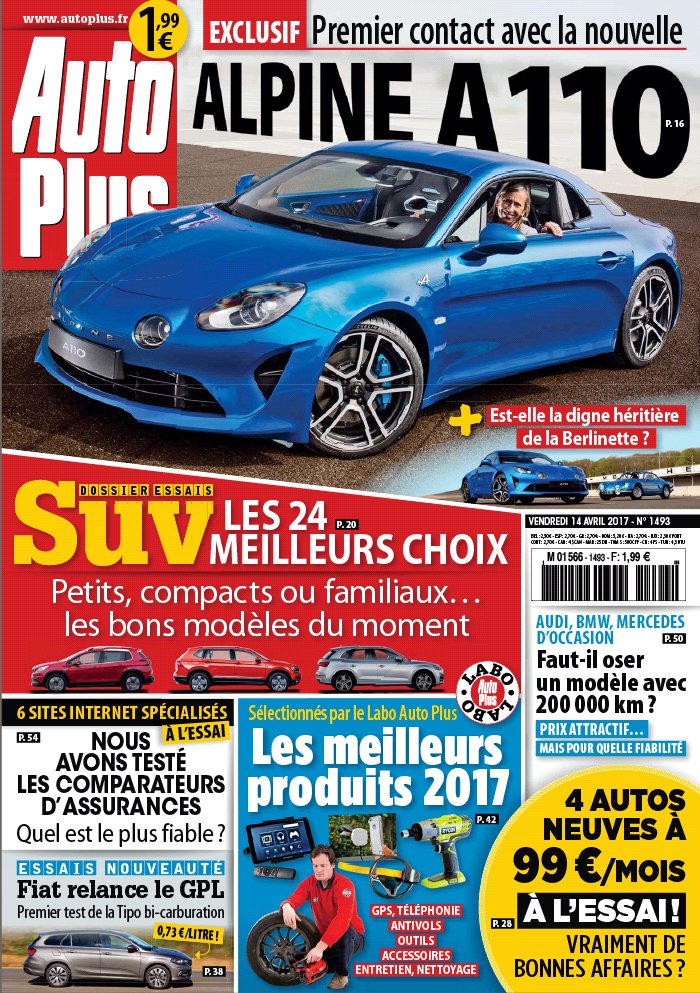 Auto Plus N°1493 du 14 avril 2017 à télécharger sur iPad